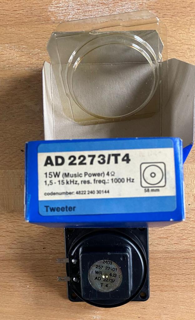 Philips AD 2273/T4 Tweeter 15W 4 Ohm, Philips, Overige typen, Nieuw, Ophalen of Verzenden