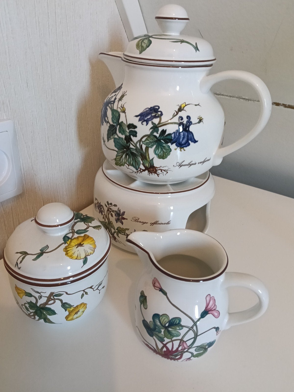 Melkkan en suikerpot Villeroy en Boch Botanica, Ophalen of Verzenden