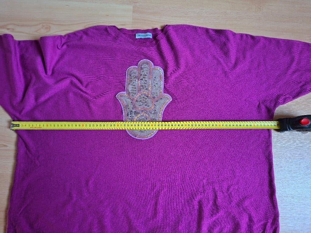 Trui merk Laetitia Mem maat  46 cyclaam, Maat 46/48 (XL) of groter, Ophalen of Verzenden, Zo goed als nieuw, Laetitia Mem