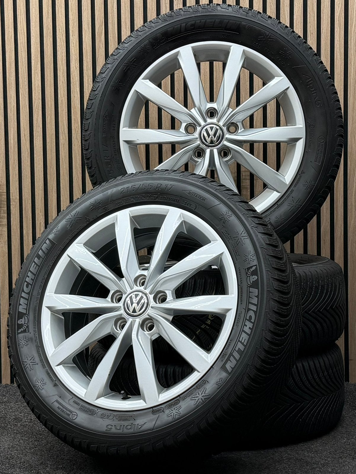 Originele 17 inch VW T-Roc Passat Dijon 5x112 ET48 Michelin, Auto-onderdelen, Banden en Velgen, Ophalen, 215 mm, ., Banden en Velgen