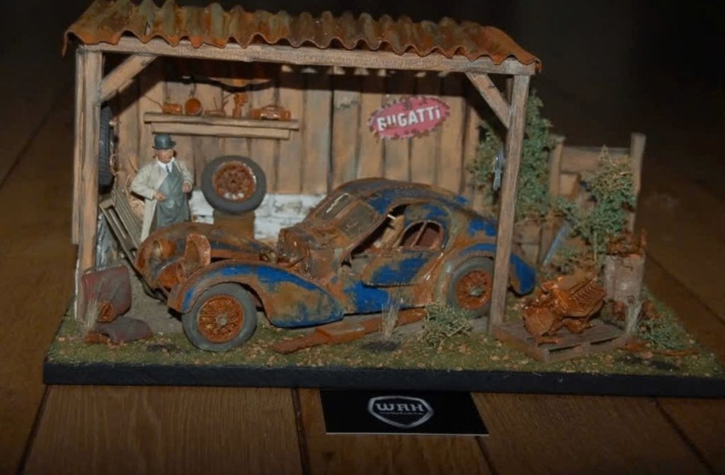 Barnfind BUGATTI 57 ATLANTIC CMC / UNIEK HANDBOUW 1:18 WRH, Hobby en Vrije tijd, Modelauto's | 1:18, Verzenden, Zo goed als nieuw