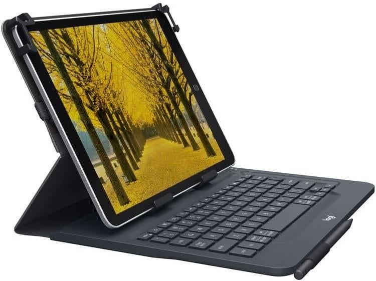 Logitech Universal Folio Toetsenbord 9-10 inch alle modellen, 10 inch, Logitech, Nieuw, Bescherming voor- en achterkant