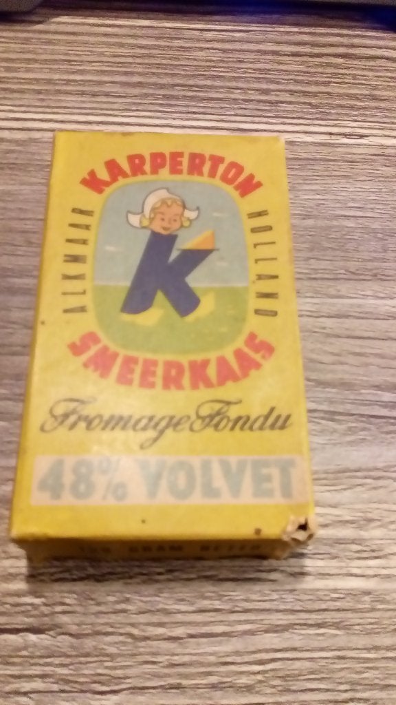 Vintage Karperton Smeerkaas Fromage Fondu doosje, Verzamelen, Ophalen of Verzenden, Overige typen