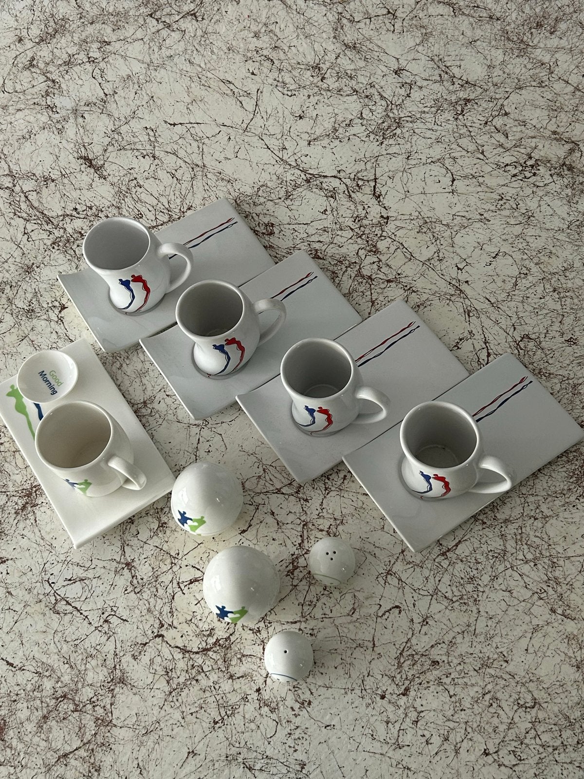 Corry Ammerlaan set met schaaltjes en zout/pepervaatjes, Gebruikt, Overige merken, Keramiek, Ophalen of Verzenden