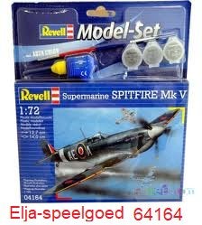 Revell 1:72 Supermarine SPITFIRE MK V model-set 64164, Hobby en Vrije tijd, Modelbouw | Vliegtuigen en Helikopters, 1:72 tot 1:144