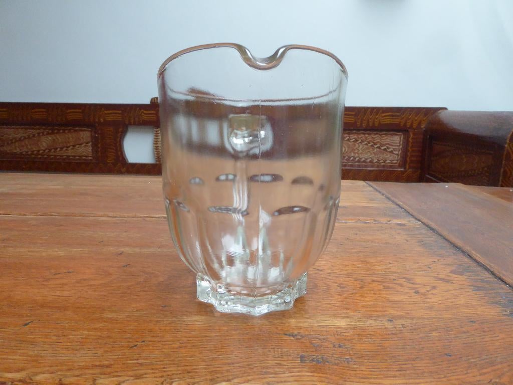 Art deco persglazen waterkan, Ophalen of Verzenden