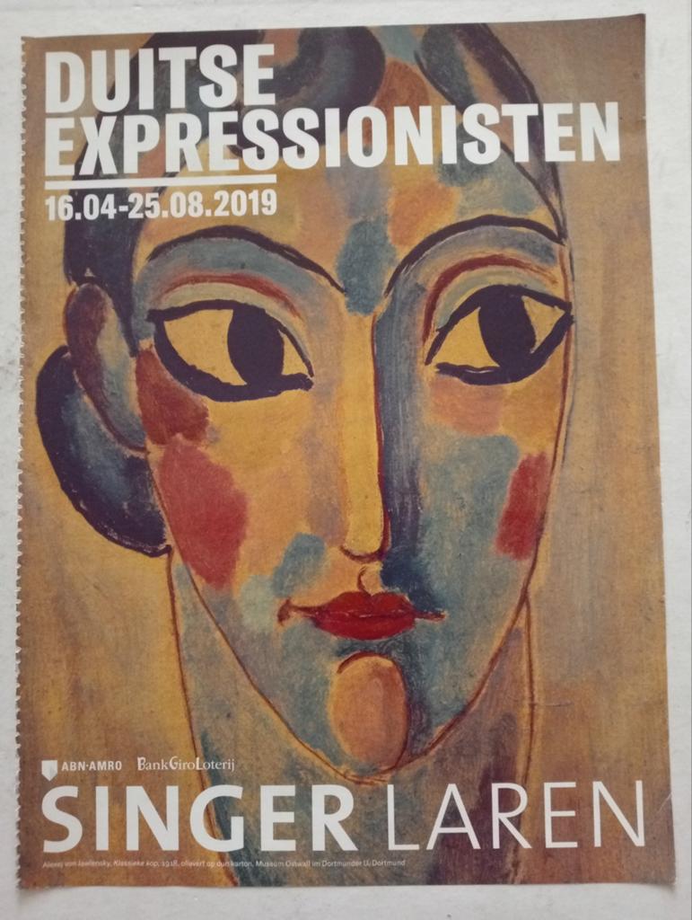Alexej von Jawlensky affiche Singer Museum Laren 2019, Ophalen of Verzenden, Knipsel(s)