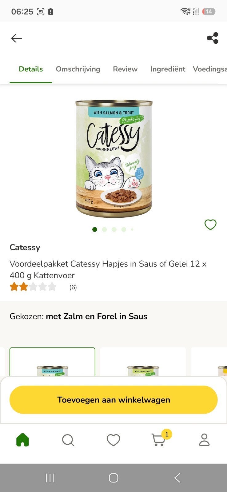 Catessy 24 blikken voor 20€, Ophalen