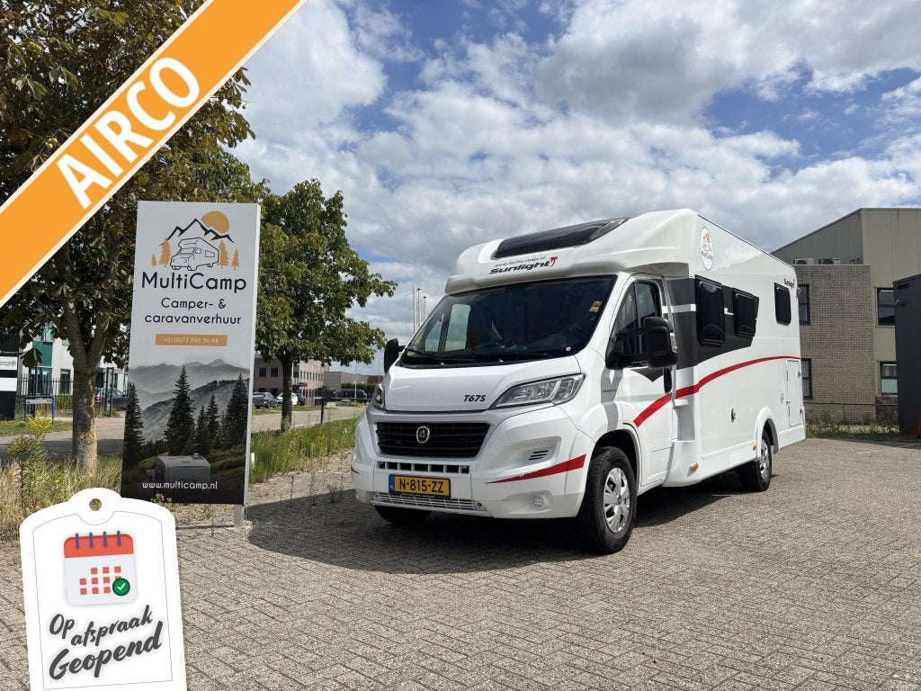 Sunlight T67S Met dakairco!, Caravans en Kamperen, Campers, Chemisch toilet, Standaard zit, Sunlight, Ringverwarming