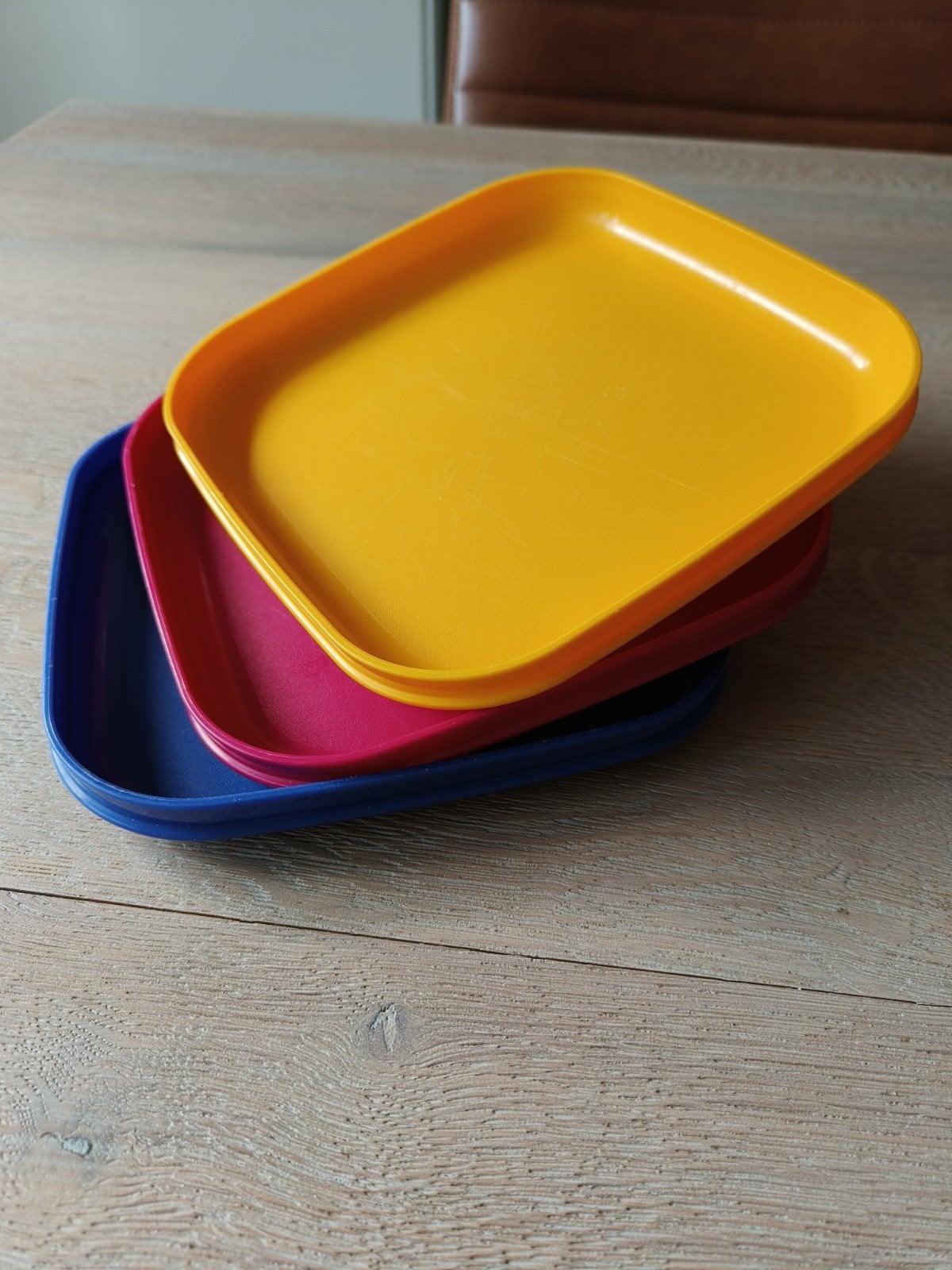 Stapelbare tupperware bordjes, Ophalen of Verzenden, Gebruikt, Overige typen