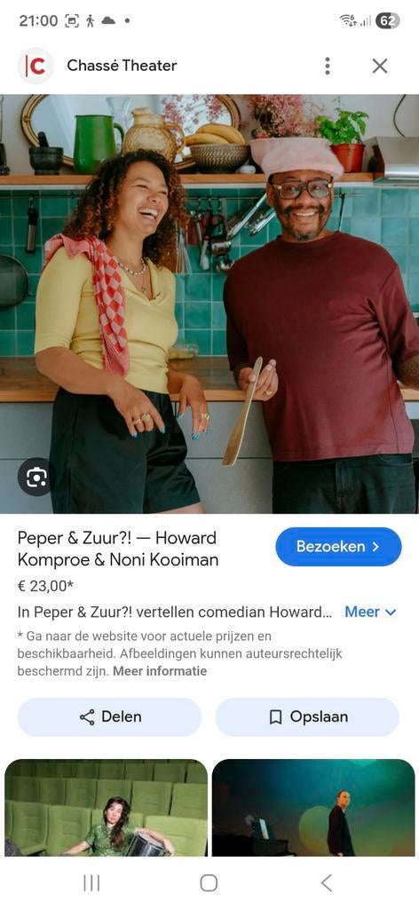 Tickets peper en zuur, Twee personen