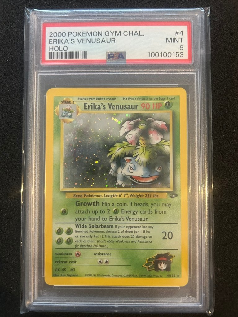 4/132 erika's venusaur psa 9, Ophalen of Verzenden, Zo goed als nieuw