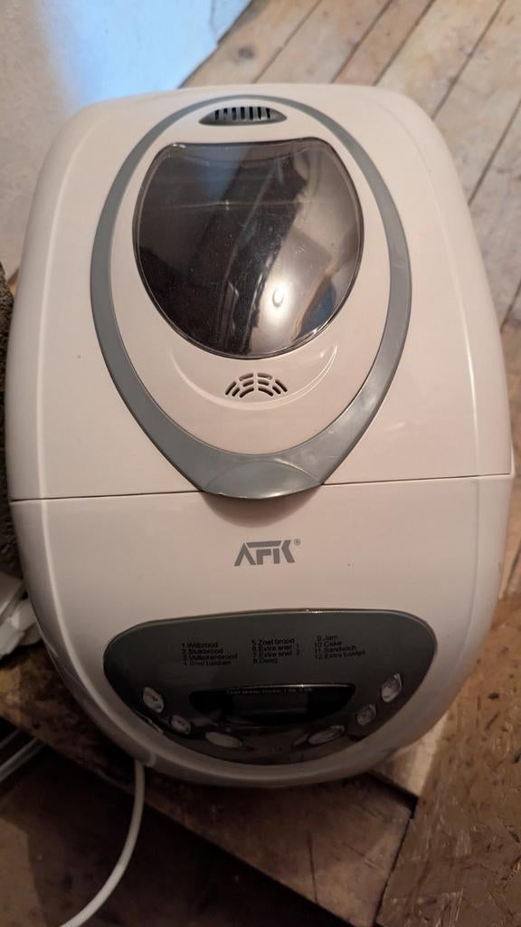 Broodbakmachine AFK met extra bakvorm, Witgoed en Apparatuur, Met timer, Gebruikt, Kijkvenster, 800 tot 1200 gram deeg