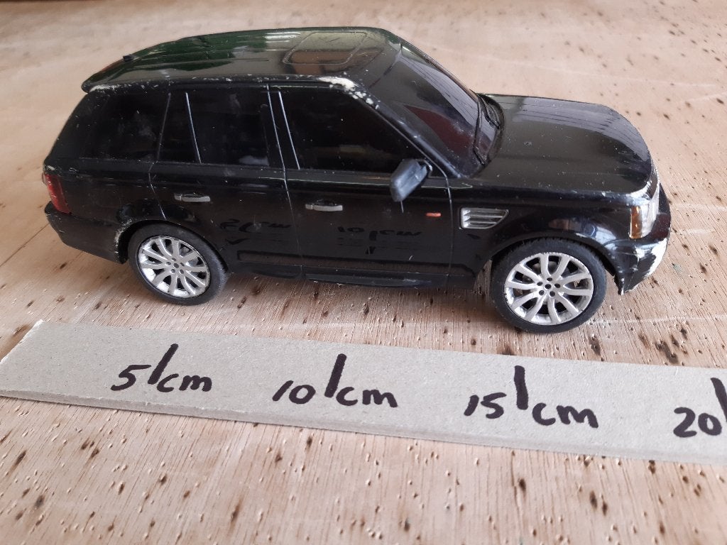 Modelauto Range Rover Rastar 20 cm lang Zwart 1:24, Hobby en Vrije tijd, Modelauto's | 1:24, Ophalen of Verzenden, Gebruikt, Auto