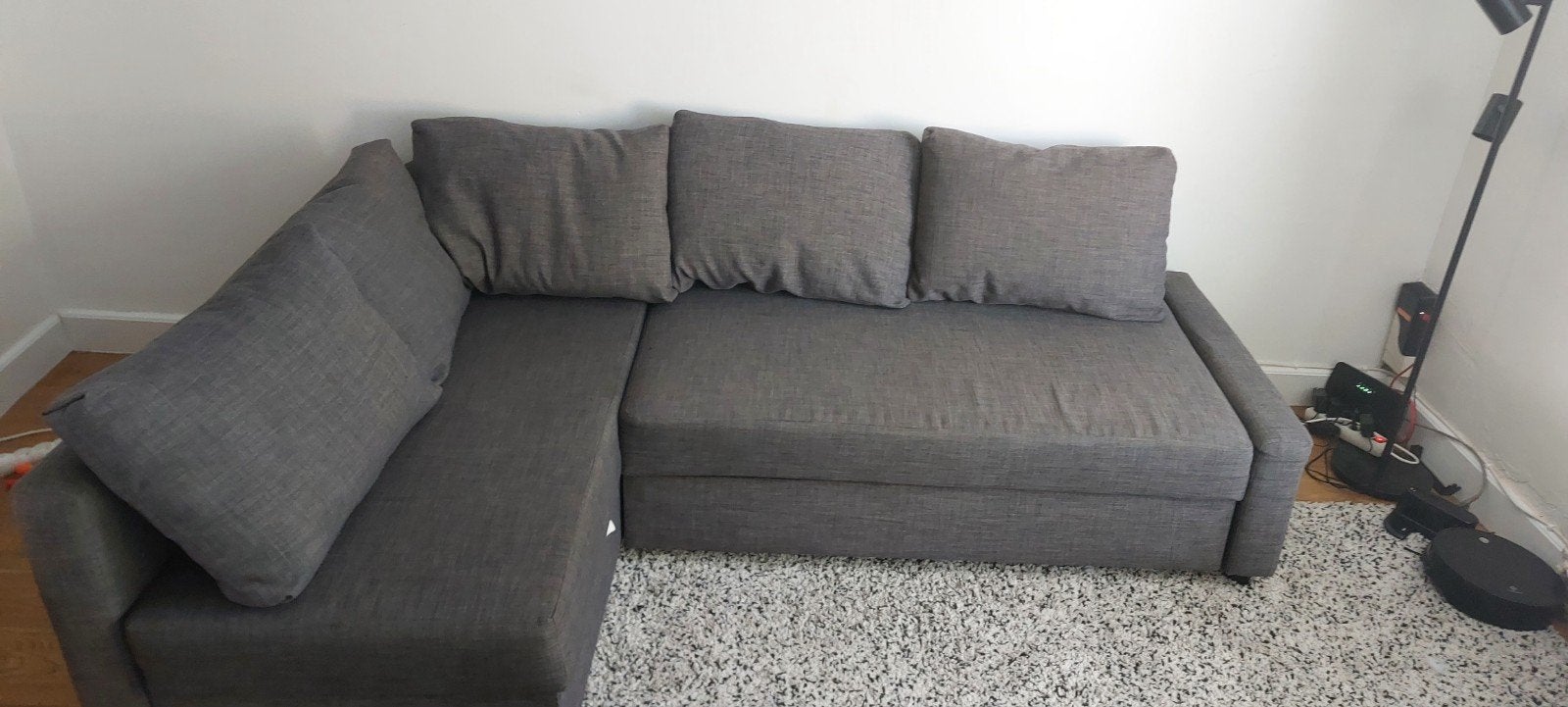 Ikea FRIHETEN Hoekbank met opbergruimte en slaapfunctie, Ophalen, Gebruikt, 100 tot 125 cm, Hoekbank