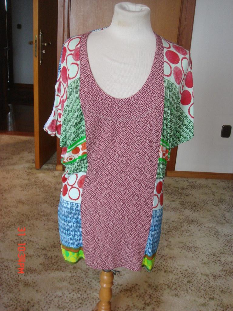 Nieuw Save the Queen fleurige print shirt/ top/tuniek L, Maat 38/40 (M), Overige kleuren, Nieuw, Korte mouw