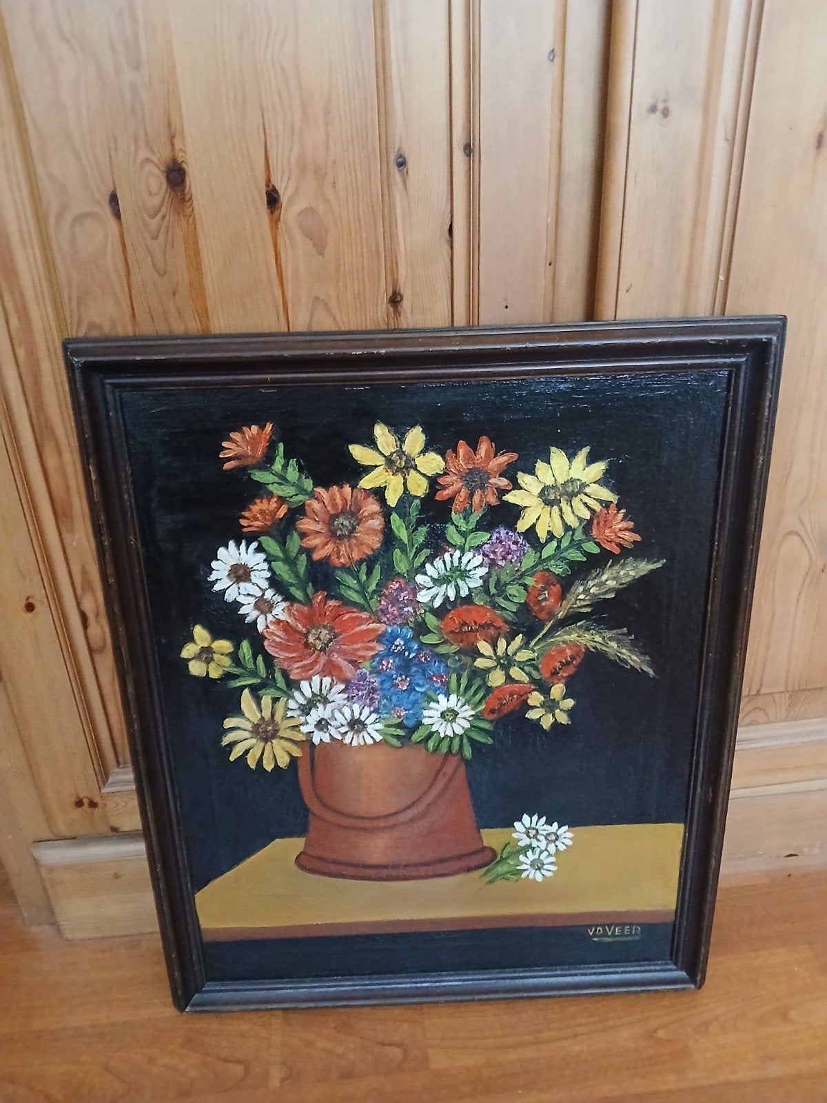 Mooi stil leven schilderij van VD VEEN, Antiek en Kunst, Kunst | Schilderijen | Klassiek, Ophalen