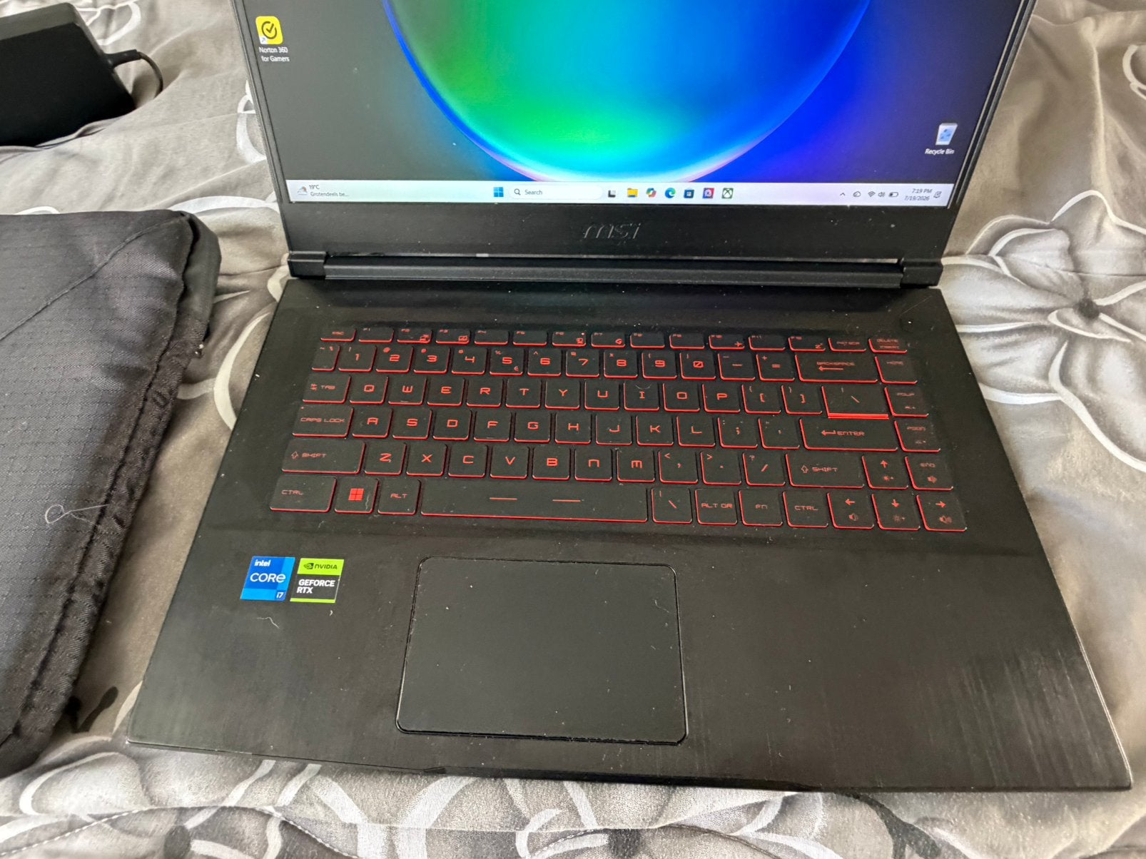 MSI gaming latopt, 2 tot 3 Ghz, 15 inch, Ophalen of Verzenden, Zo goed als nieuw