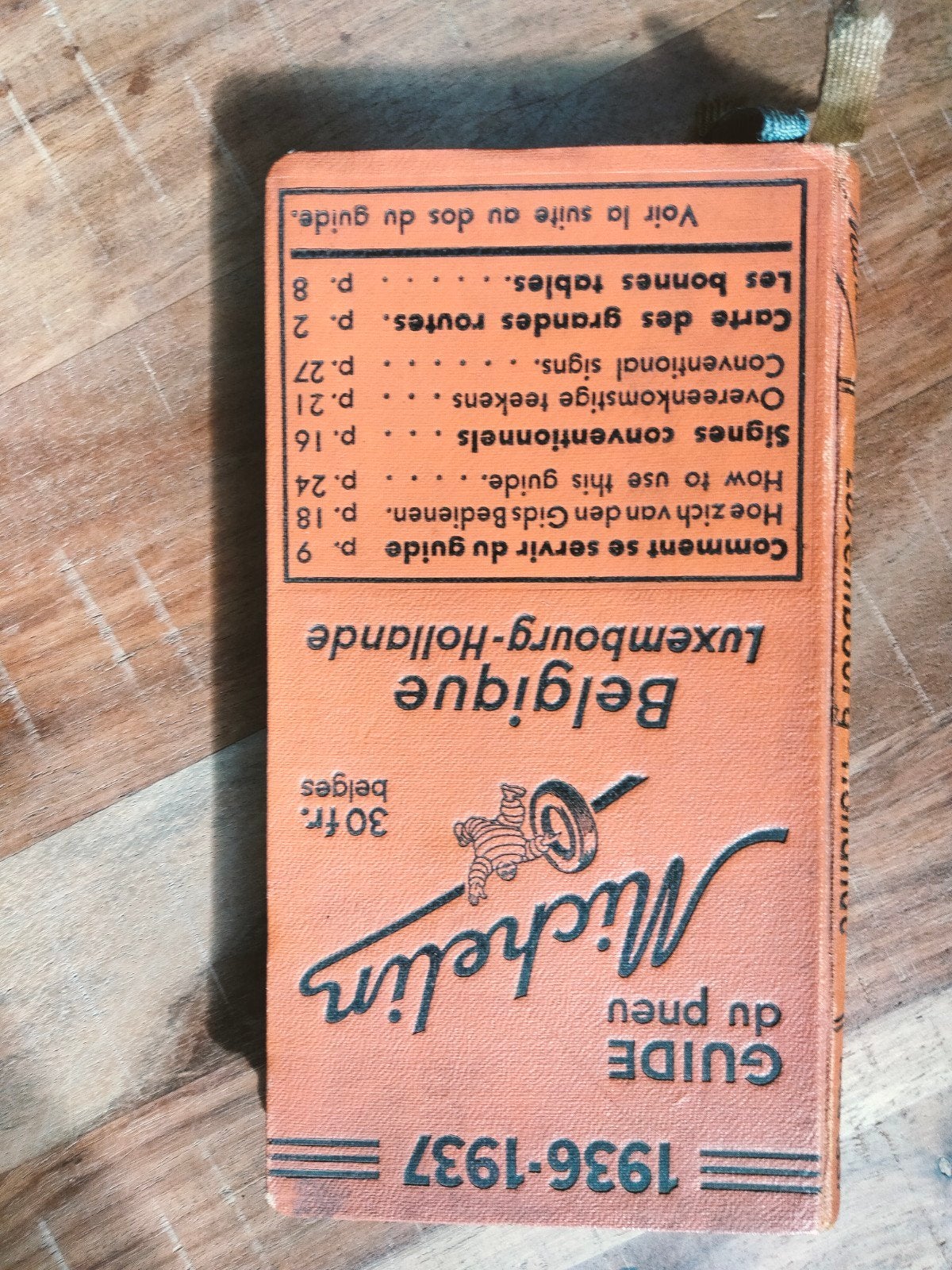 Guide Michelin Belgique 1936 - 1937, Boeken, Gelezen, Michelin, Europa, Ophalen of Verzenden