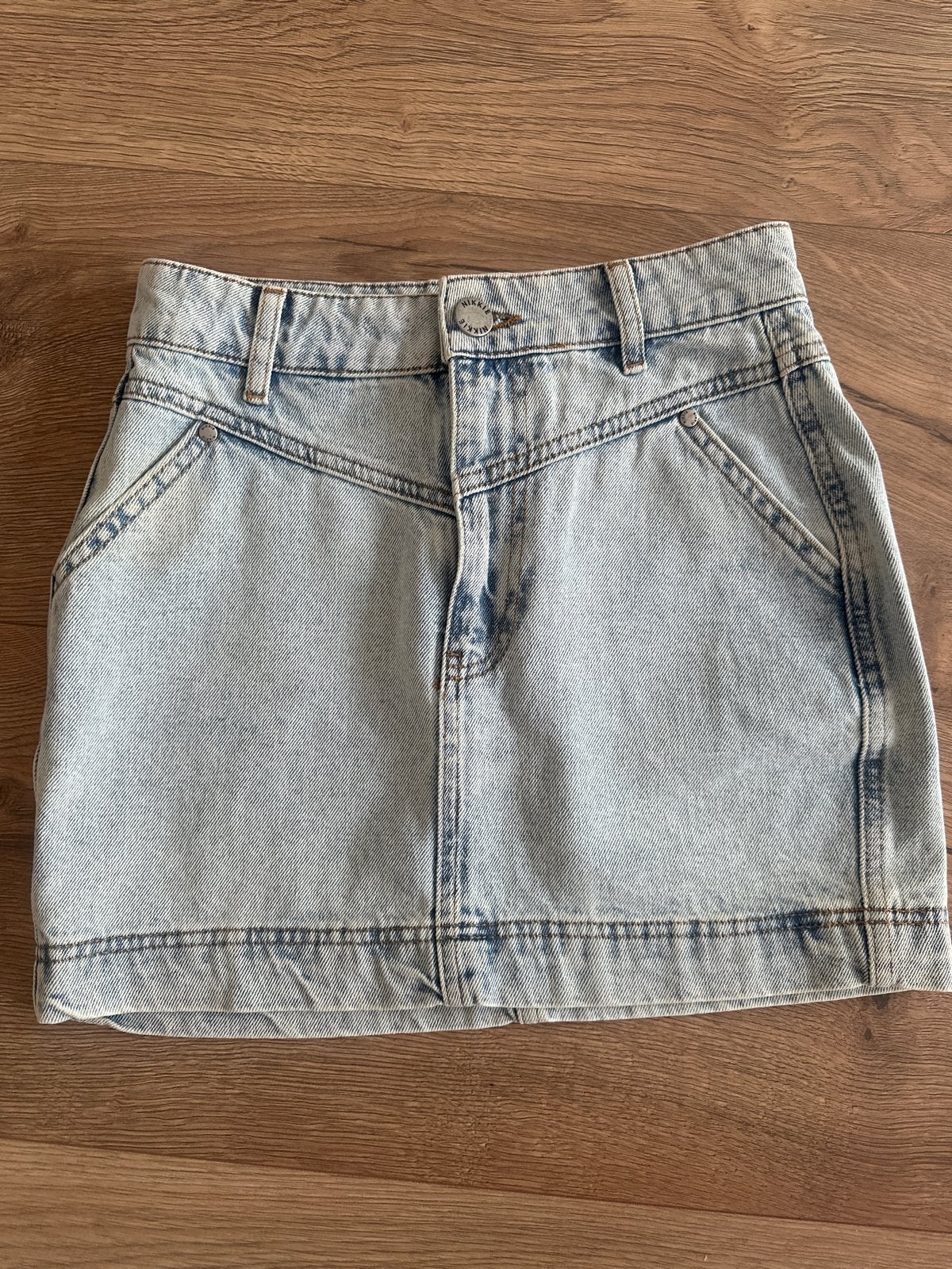 Nikkie spijkerrokje maat 34, Blauw, Ophalen of Verzenden, Zo goed als nieuw, Maat 34 (XS) of kleiner