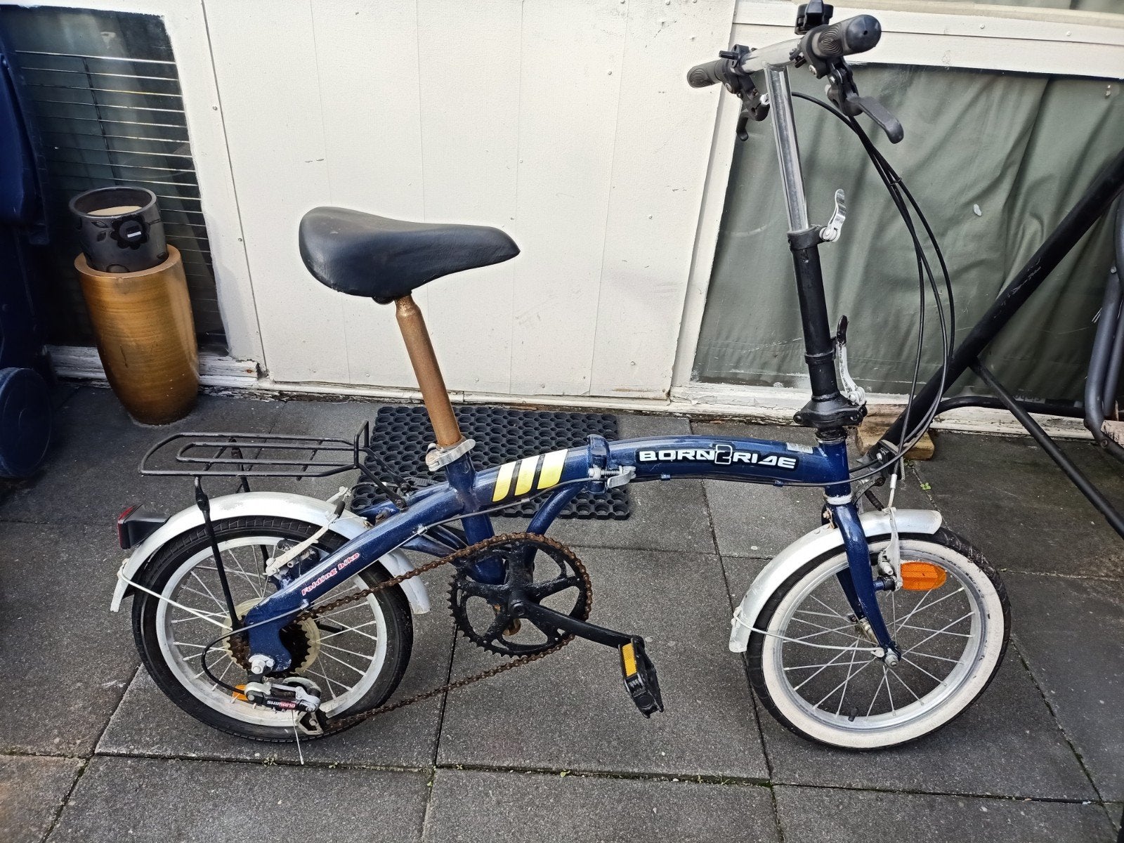 Born2Ride opvouwbare fiets - ideaal voor woon-werkverkeer, Gebruikt, Velgrem, 16 tot 18 inch, Versnellingen
