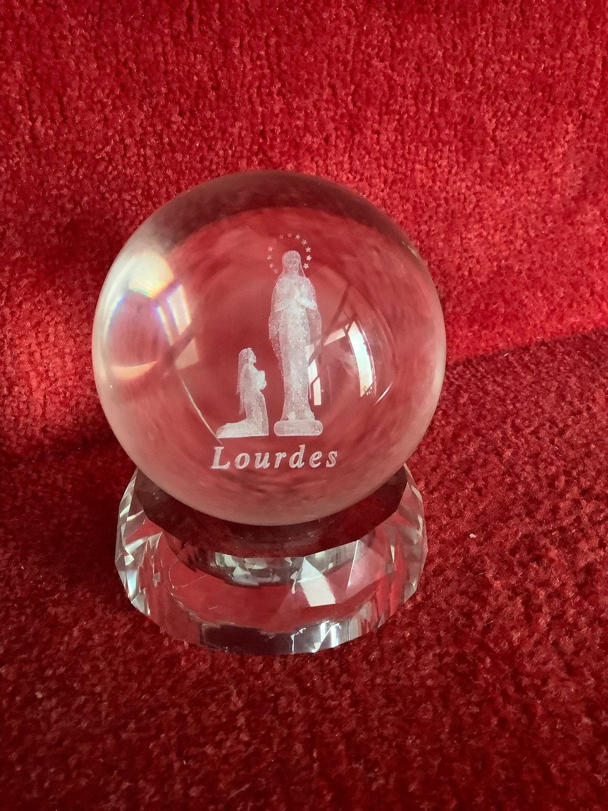 Kristallen bol ❤️ Bernadette en Maria in Lourdes, Ophalen of Verzenden