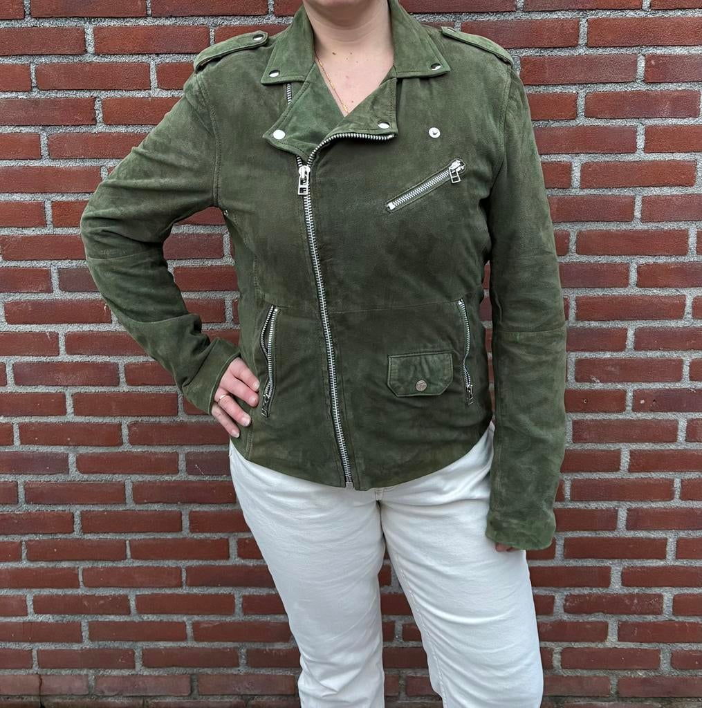 Goosecraft groene leren jas, Kleding | Dames, Ophalen of Verzenden, Nieuw, Groen