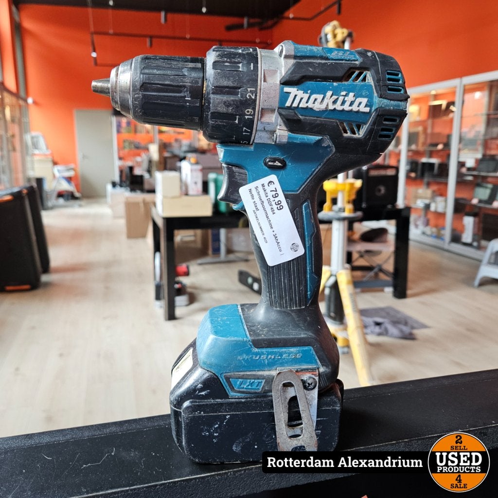 Makita DDF484 Schroefboormachine + 3AhAccu  | Nette staat, Makita, Gebruikt, Support@makita.com, Makita Corporation, 3-11-8, Sumiyoshi-cho, 
Anjo, Aichi 446-8502
Japan