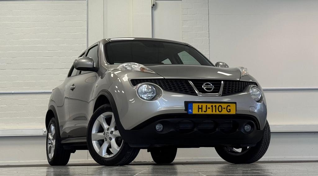 Nissan Juke 1.6i 16V Acenta Clima Navigatie Mooi!, Voorwielaandrijving, Euro 5, Stof, Zwart