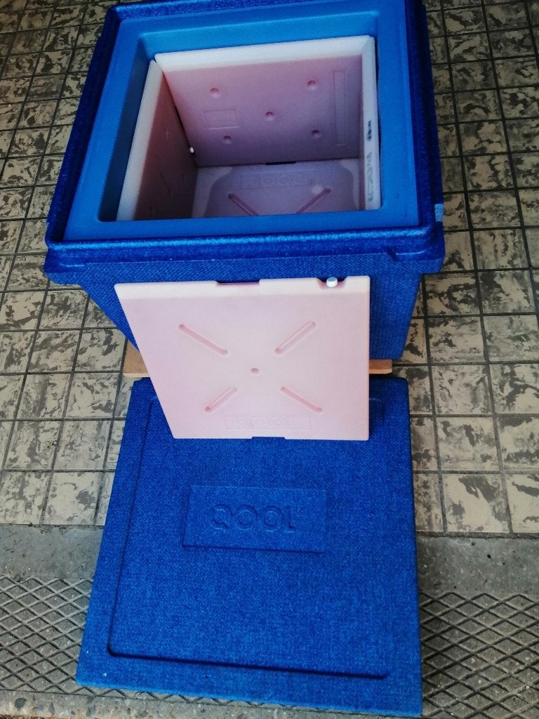 Koelbox qool ijskoelbox 43 liter zonder stroom, Caravans en Kamperen, Koelboxen, Gebruikt, Koelbox, Koelelement, Ophalen