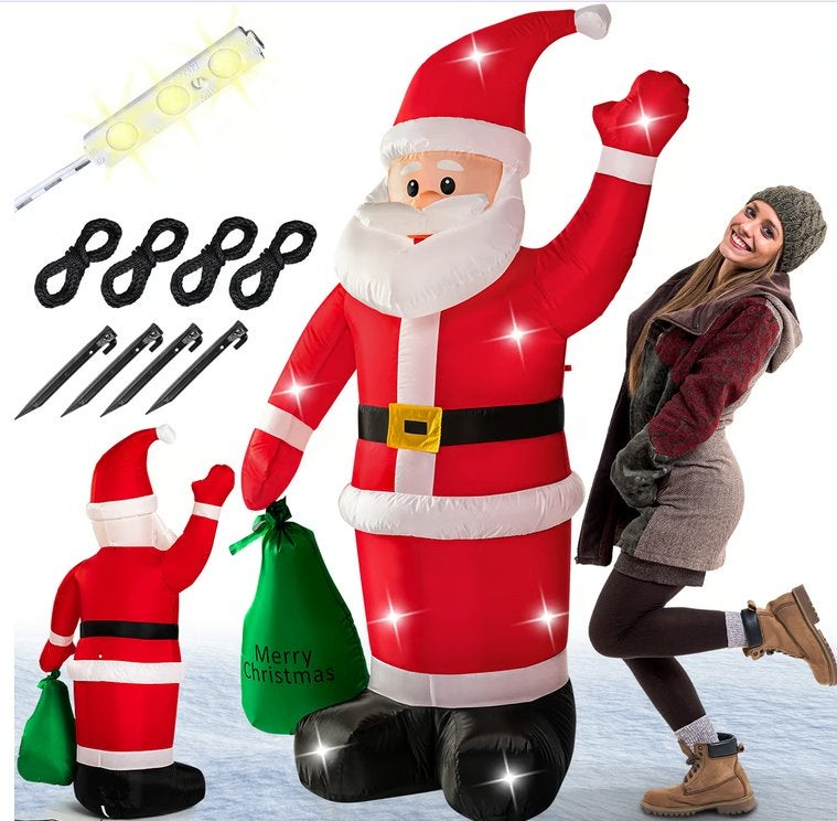 Opblaasbare kerstman 180 cm met LED's GRATIS VERZENDING!, Verzenden, Nieuw, Nvt, Nvt
