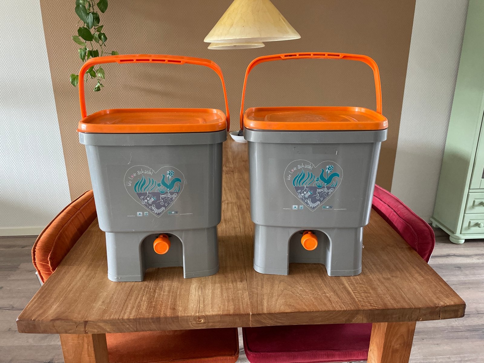 Bokashi emmers (2 stuks) voor compostering, Tuin en Terras, Overige Tuin en Terras, Gebruikt, Ophalen of Verzenden