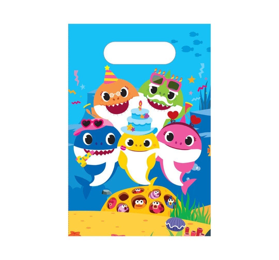 Baby Shark Feestzakjes - Nieuw (10 stuks), Ophalen of Verzenden, Nieuw, Feestartikel, Verjaardag
