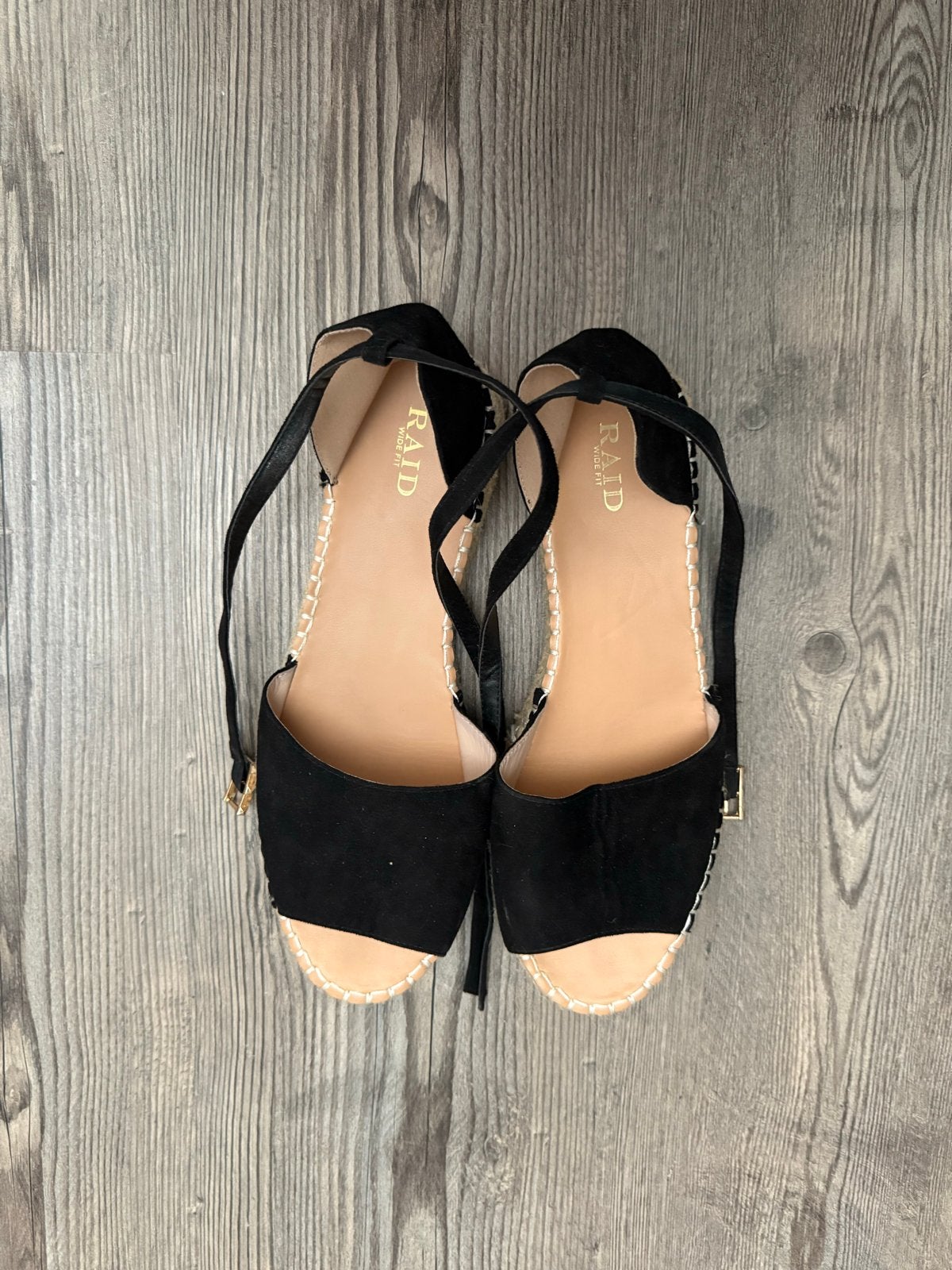 RAID London Espadrille Sandalen Zwart Maat 40, Ophalen of Verzenden, Zo goed als nieuw, Zwart, Espadrilles of Moccasins