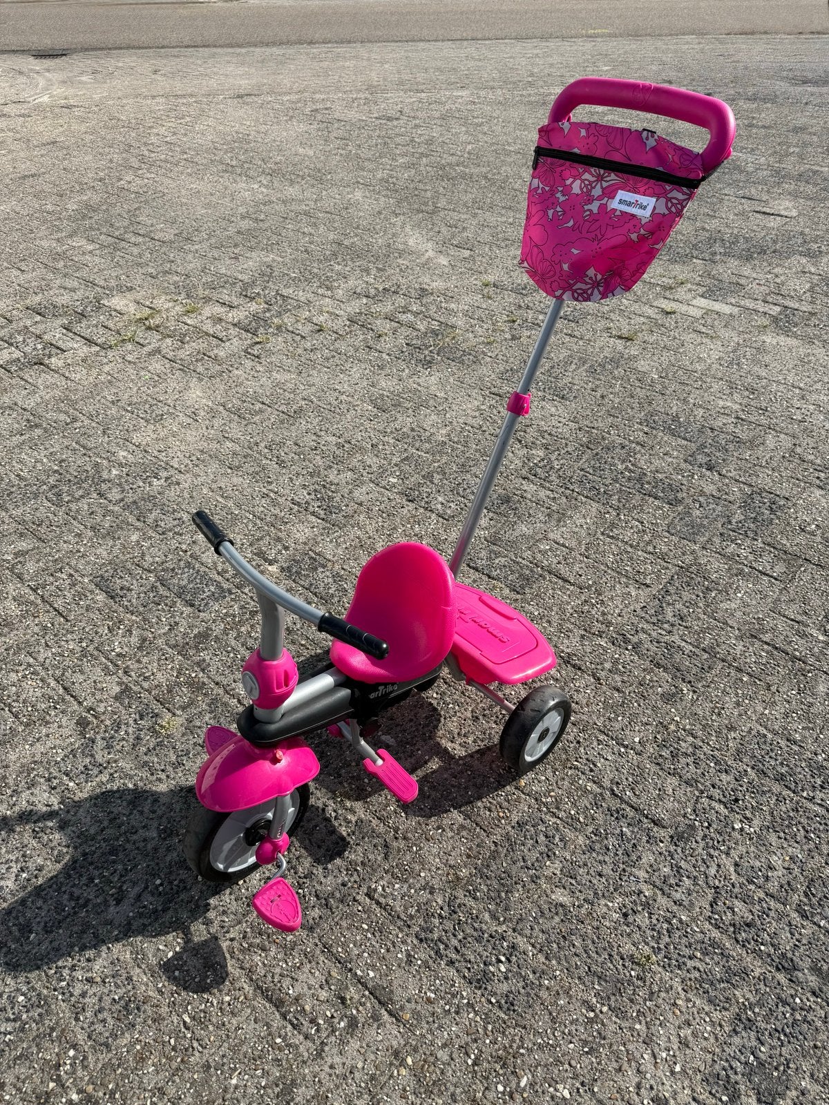 Roze Smart Trike driewieler met duwstang, Ophalen, Gebruikt, Overige typen