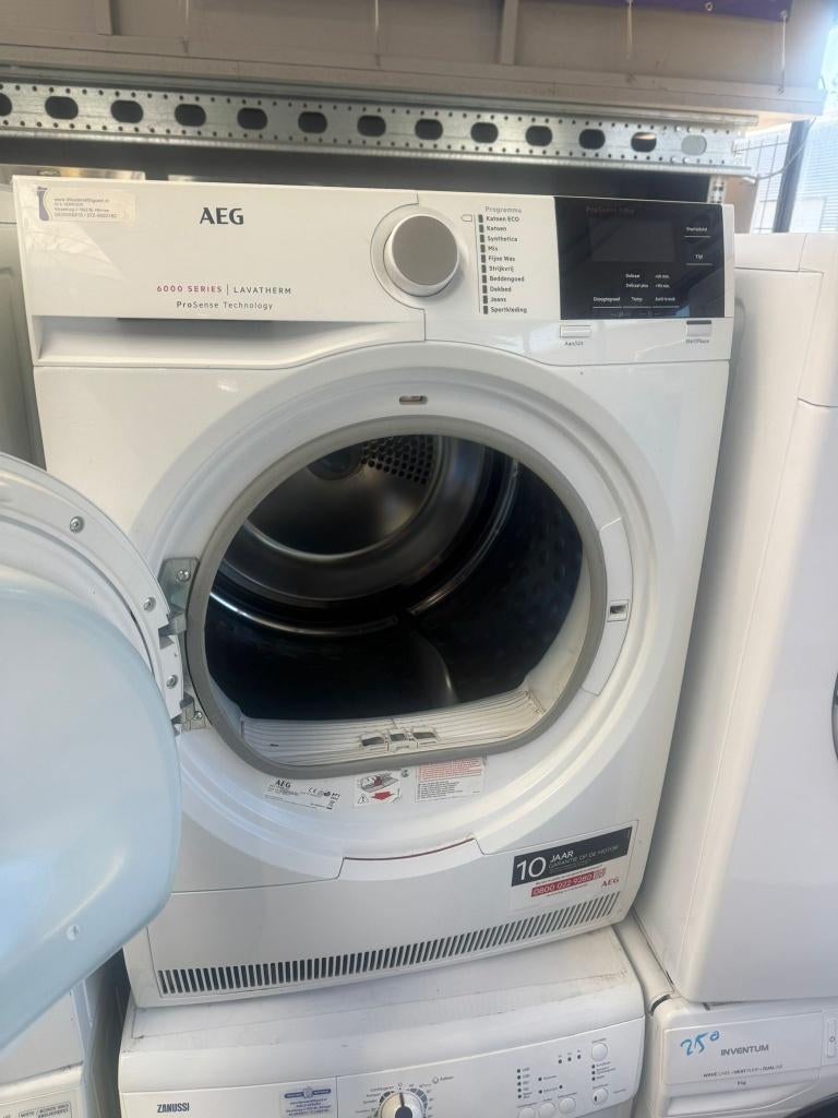 AEG condensdroger schoon garantie bezorging, Witgoed en Apparatuur, Wasdrogers, 6 tot 8 kg, Gebruikt, Ophalen of Verzenden, Voorlader