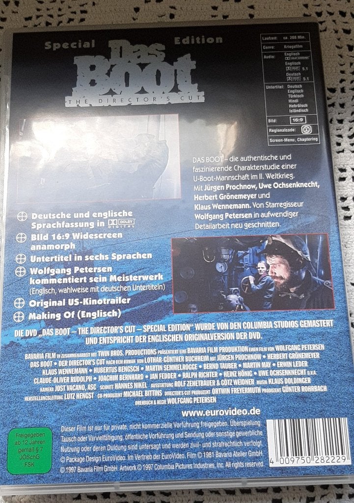 DVD - Das Boot - Wenn Jaeger zum gejagten werden, Overige gebieden, Speciale editie, Duits, Ophalen of Verzenden
