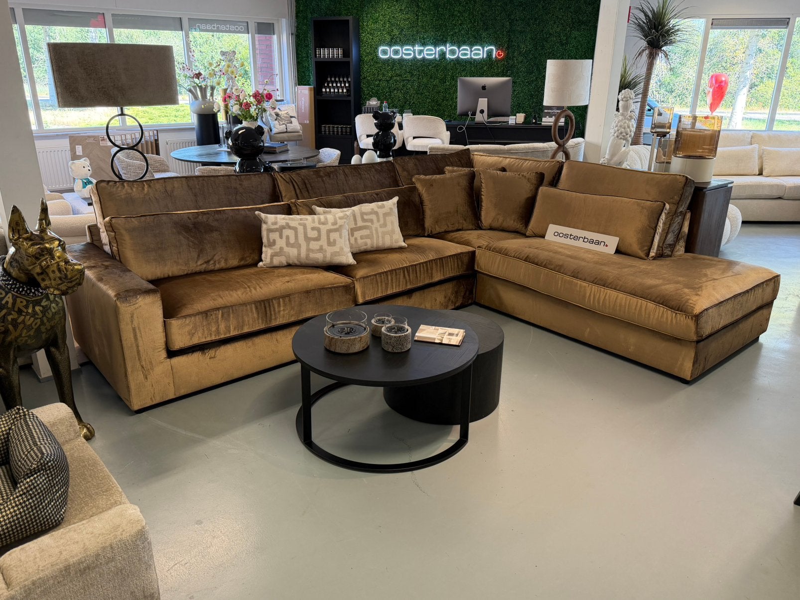 ACTIE - Luxe Velvet Hoekbank Pocket 340x260cm Goud Kemer104, Info@oosterbaanwonen.nl, Venus 31 8448CE Heerenveen, Hoekbank, Oosterbaan Wonen