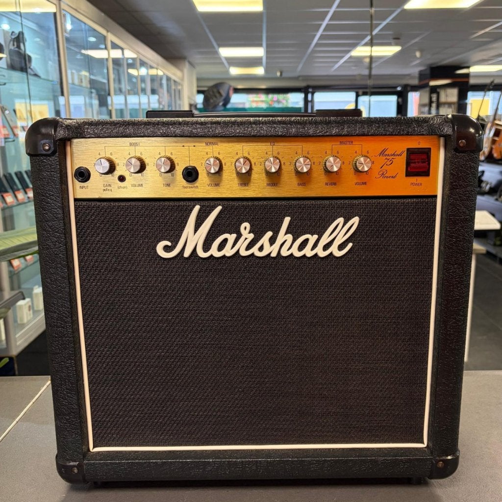 Marshall 75 Reverb Gitaarversterker | Nette staat, Marshall, Zo goed als nieuw, Support@marshall.com, Marshall Amplification PLC
Denbigh Road
Bletchley, Milton Keynes
MK1 1DQ
United Kingdom