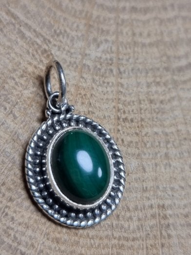 Zilver hanger Malachiet, Nieuw, Ophalen of Verzenden, Nvt, Groen