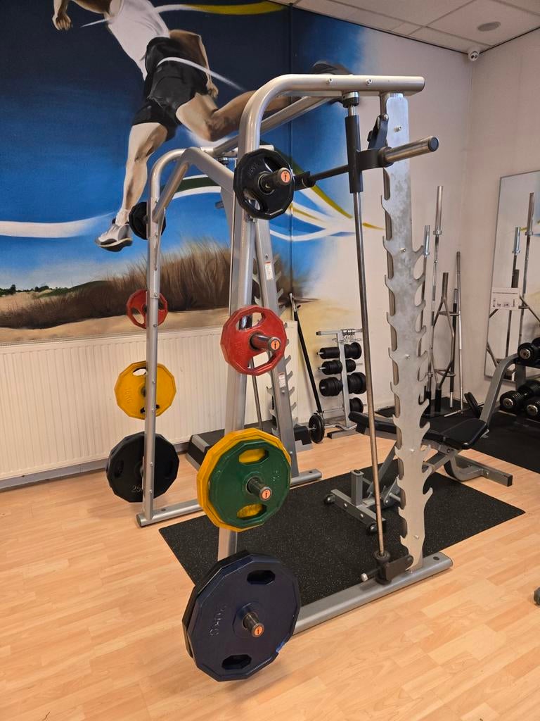 Life Fitness Smith Machine, Gebruikt, Krachtstation, Ophalen of Verzenden, Metaal