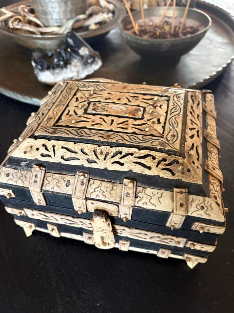 India houten box ingelegd, Ophalen of Verzenden, Gebruikt