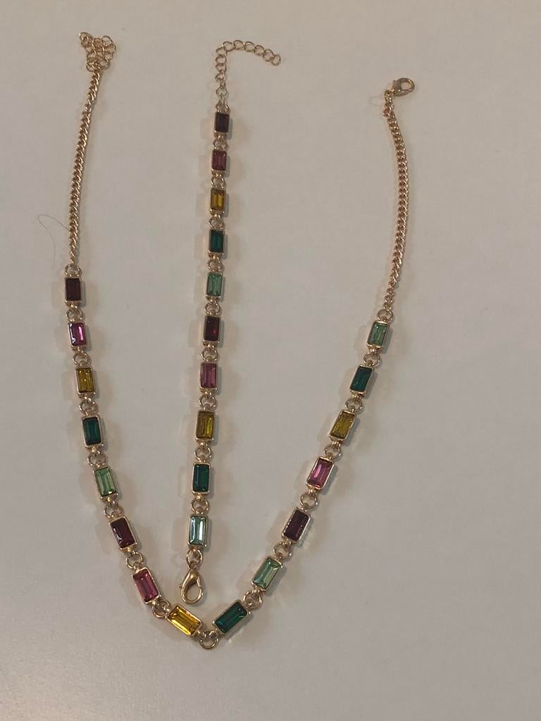 Vintage sieraden set, Verzenden, Zo goed als nieuw, Goud, Overige materialen