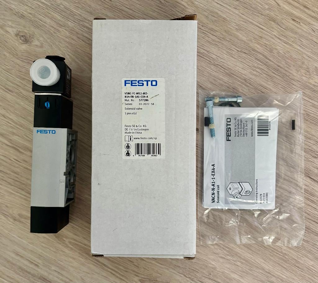 FESTO - Magneetventiel - VSNC-FC-M52-MD-N14-FN-1A1-EX4-A, Nieuw, Www.festo.com, Www.festo.com, Www.festo.com