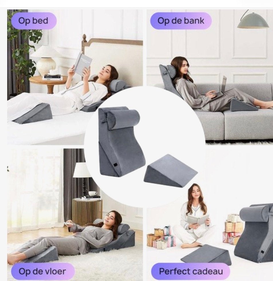 Comfortabel wigkussen set - rug- en kniesteun, Ophalen, Zo goed als nieuw, Overige typen, Ergonomisch
