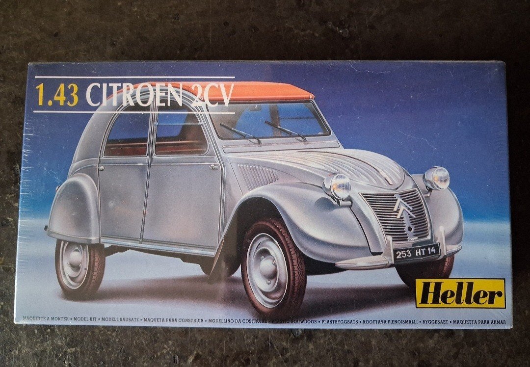 Heller Citroën 2CV Bouwdoos - Schaal 1:43, Auto, 1:32 tot 1:50, Nieuw, Ophalen of Verzenden