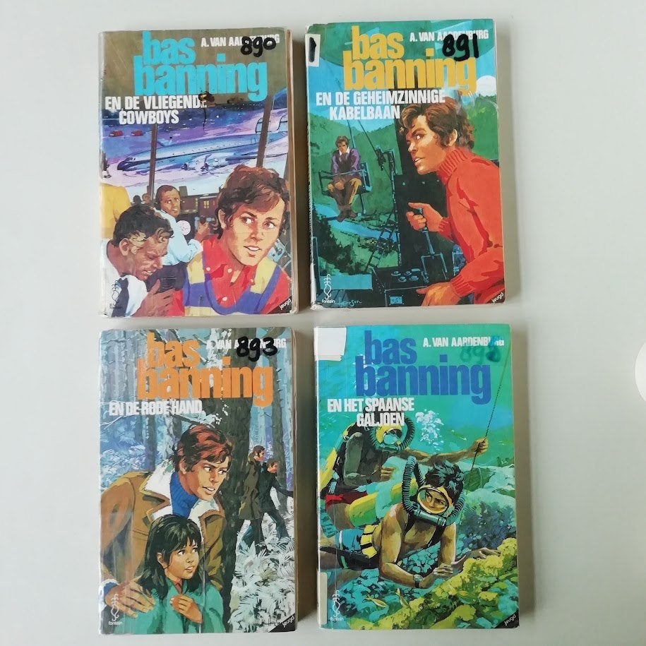 Bas Banning, 4 jeugdboeken van A. van Aardenburg samen € 2,-, A. van Aardenburg, Fictie, Ophalen, Gelezen