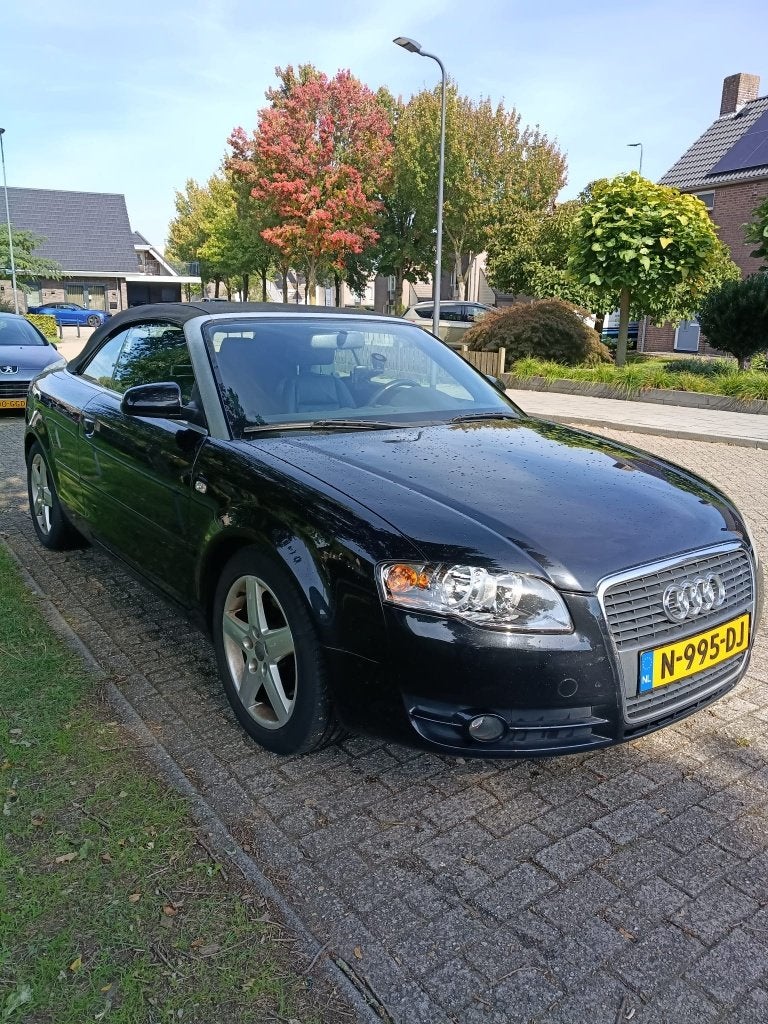 Audi A4 1.8 120KW Cabrio 2008 Zwart, Voorwielaandrijving, Zwart, Cabriolet, 4 stoelen
