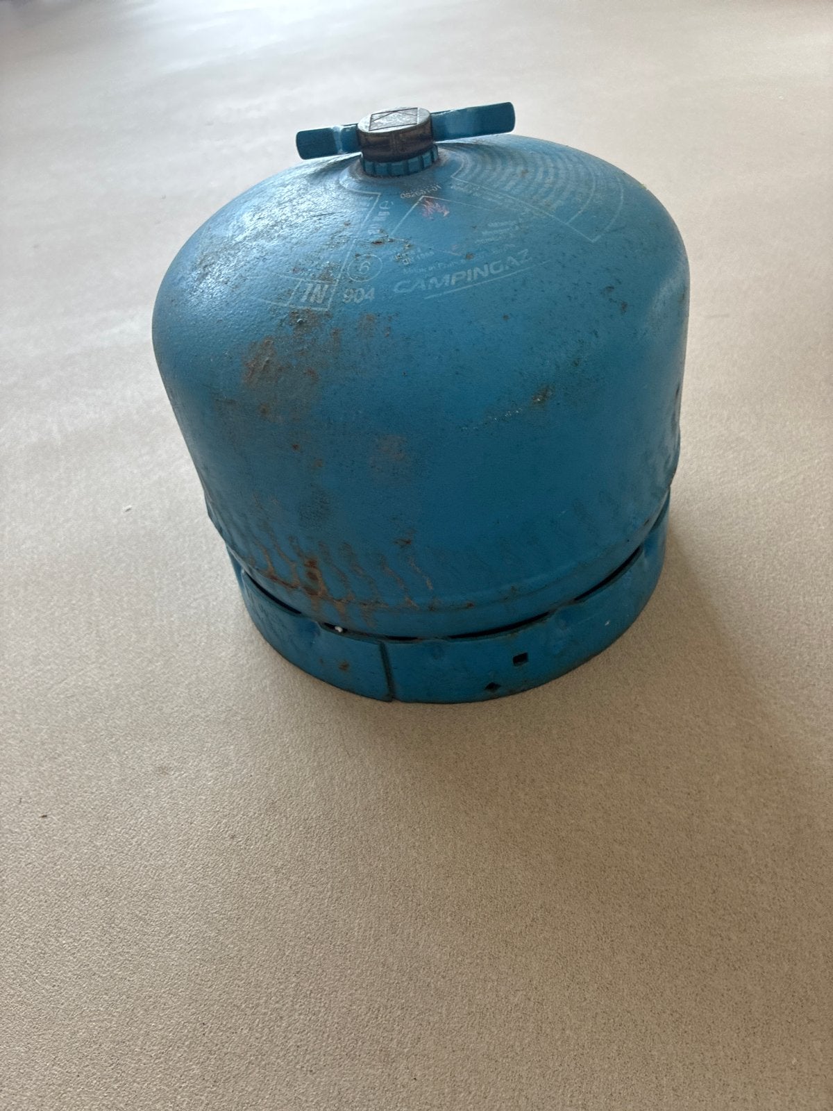 Campingaz gasfles 904, Ophalen, Gebruikt