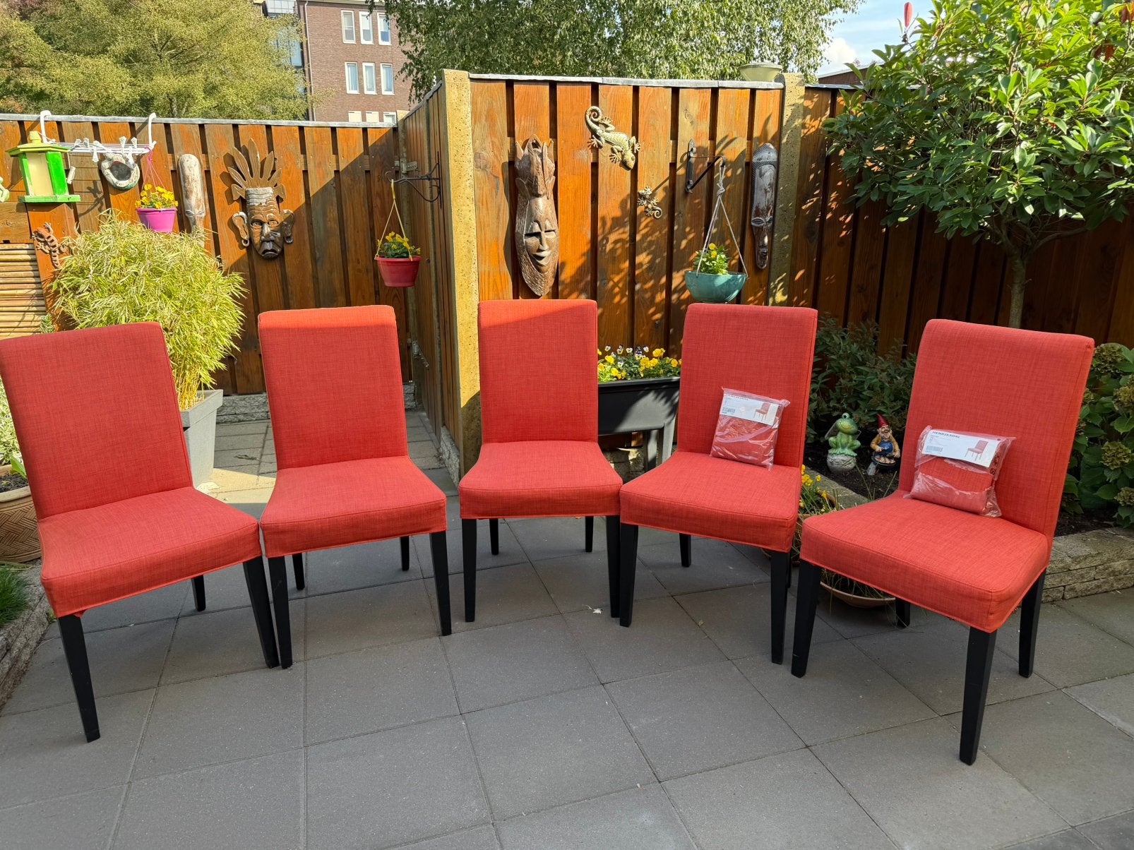 5 Ikea eetkamer stoelen, Ophalen, Hout, Gebruikt, Overige kleuren